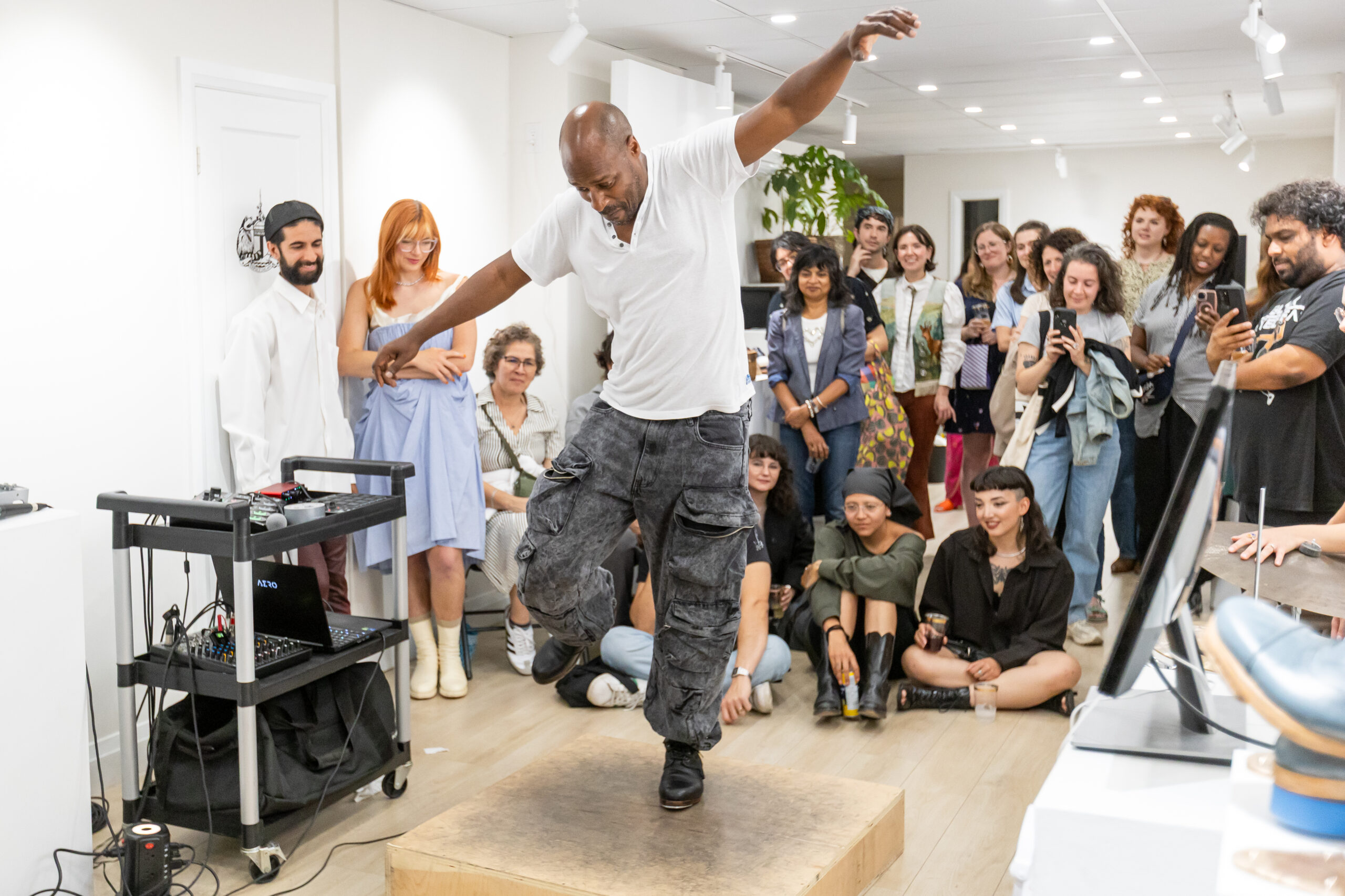 Travis tap dancing
